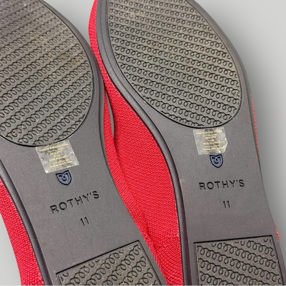 Rothy's The Square flats in Cardinal Red Sz 11 - Picture 11 of 12